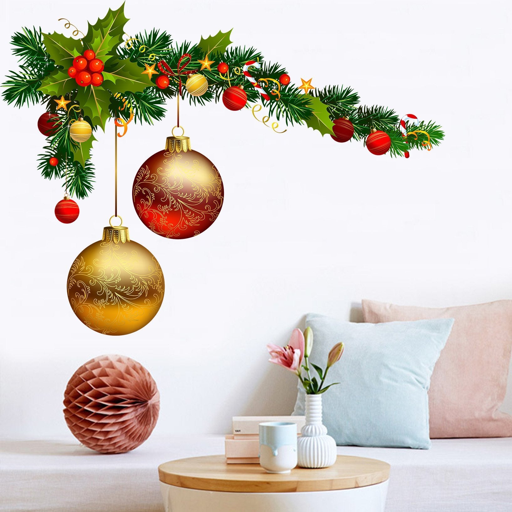 3D Decorative Ball Ornaments 24 Wall Stickers