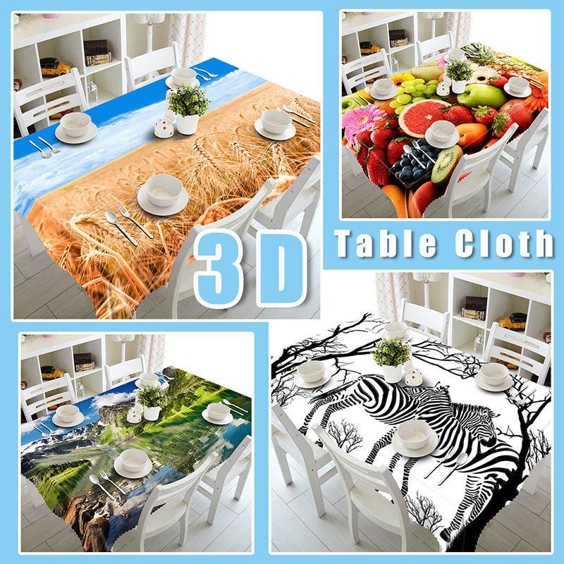 3D Elephants Couple 1019 Tablecloths