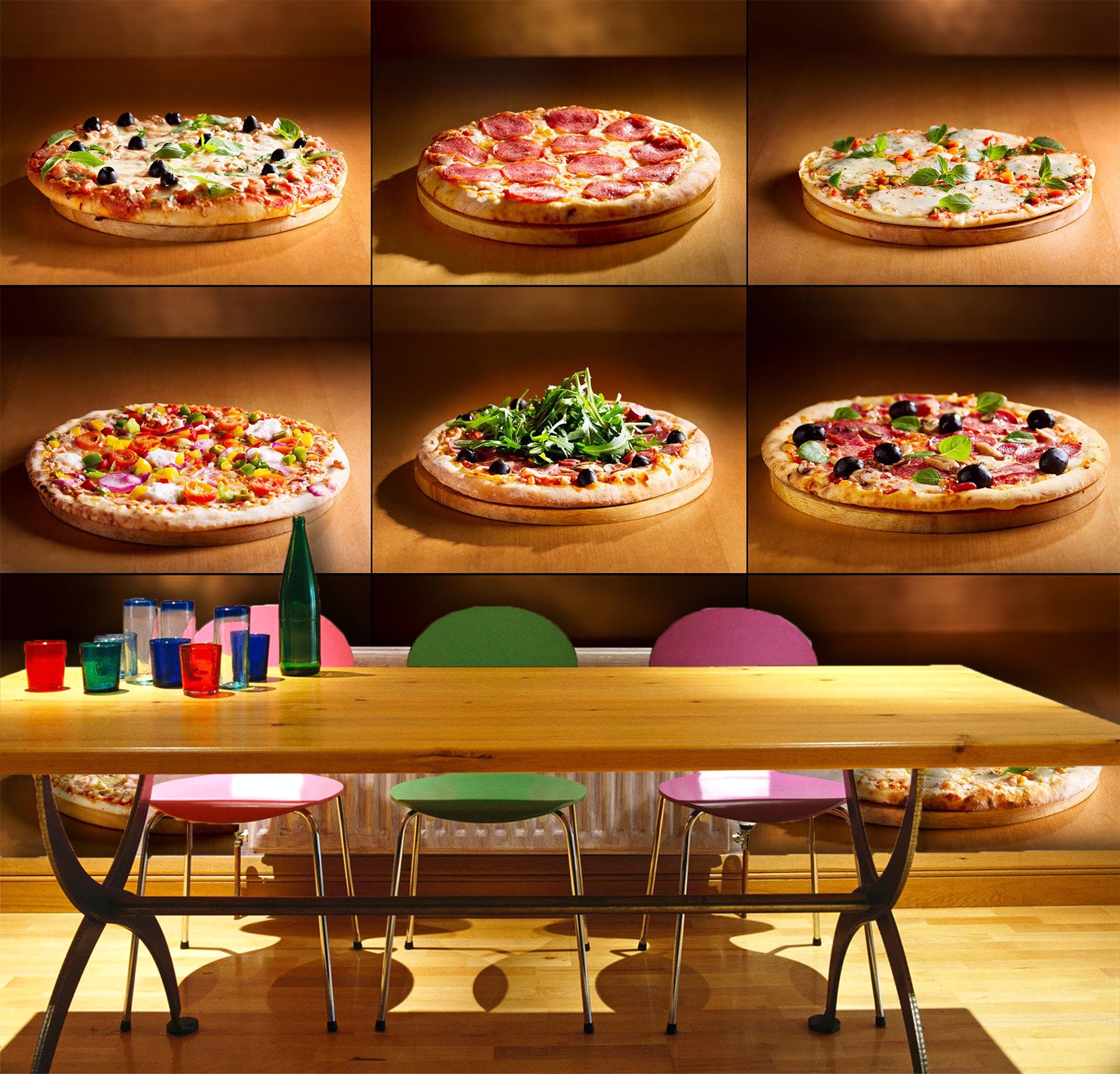 3D Delicious Pizza 1084 Wall Murals