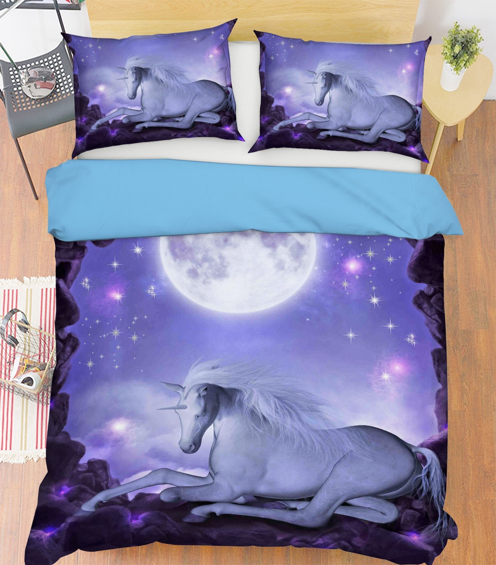 3D Fabulous Unicorn 022 Bed Pillowcases Quilt