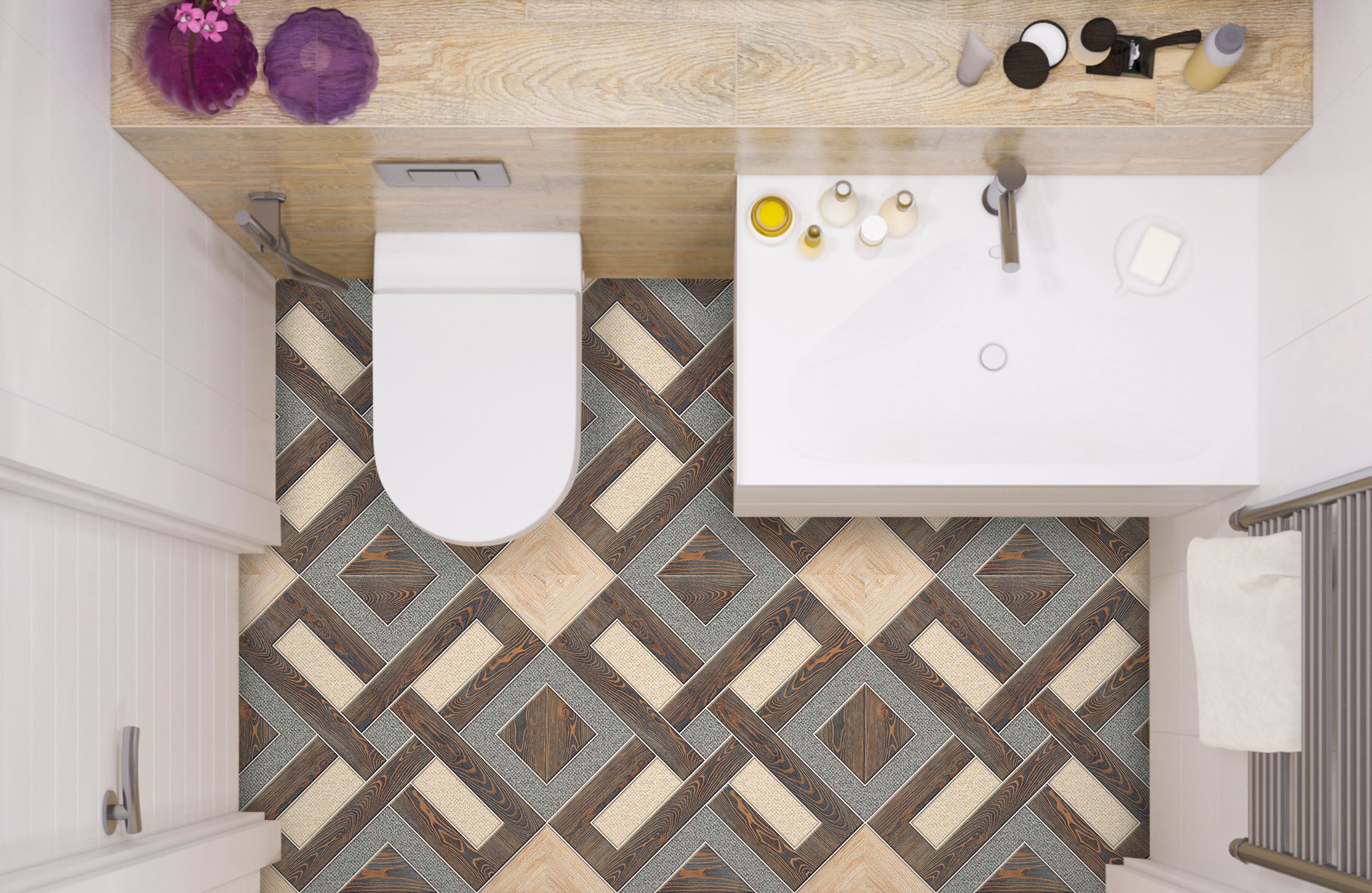 3D Elegant Rhombuses 840 Floor Mural  Wallpaper Murals Rug & Mat Print Epoxy waterproof bath floor