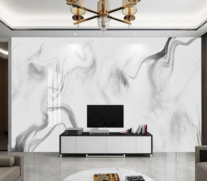 3D Elegant White And Smudged Ink 1531 Wall Murals
